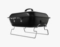 Portable Charcoal Steel Grill Bbq Small With Cap 3D模型