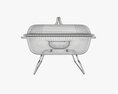 Portable Charcoal Steel Grill Bbq Small With Cap 3D 모델 