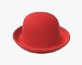 Red Bowler Hat 3D-Modell