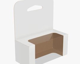 Retail Hanging Cardboard Display Box 01 3D model