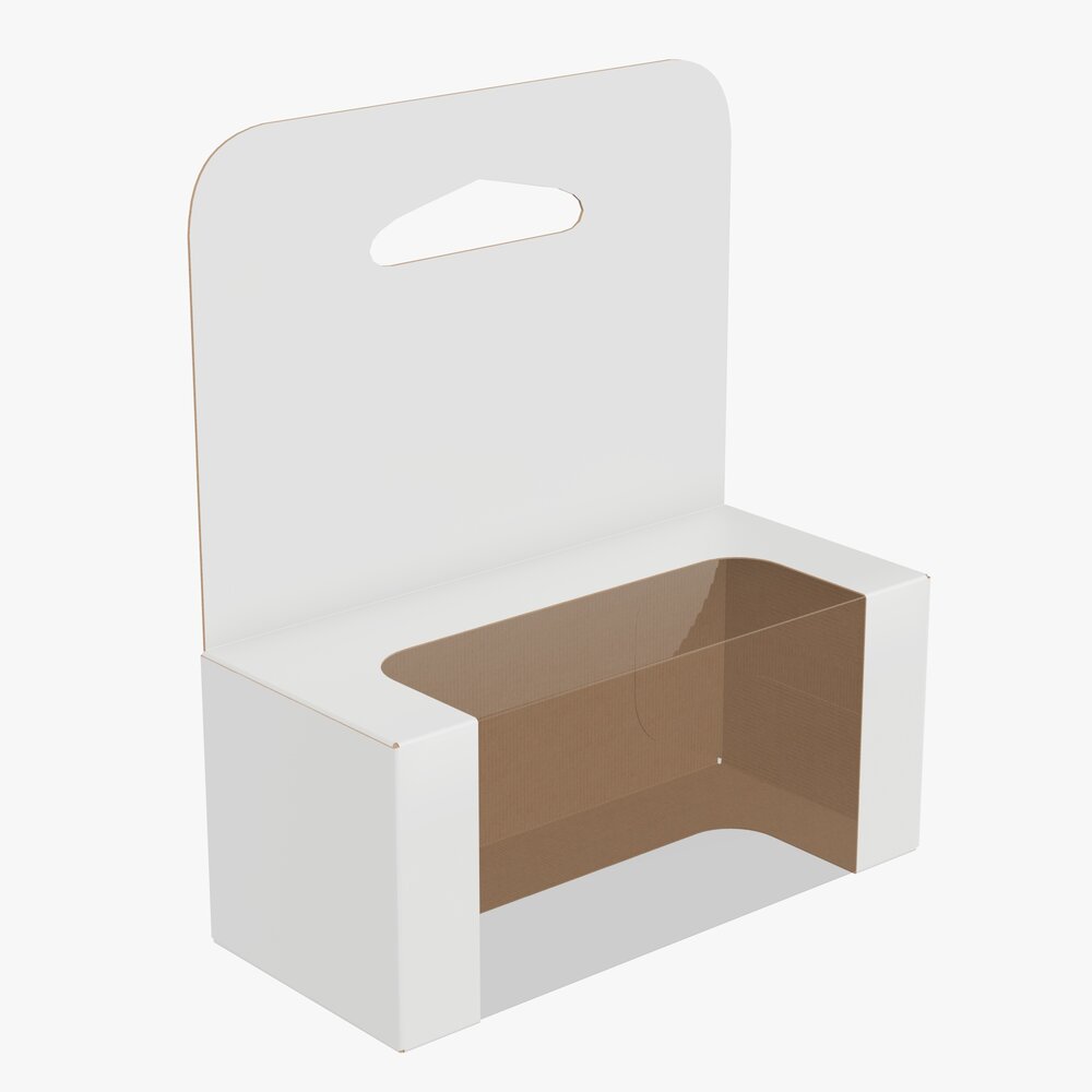 Retail Hanging Cardboard Display Box 01 3D модель