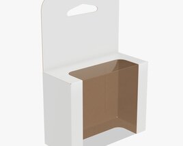 Retail Hanging Cardboard Display Box 02 3D model