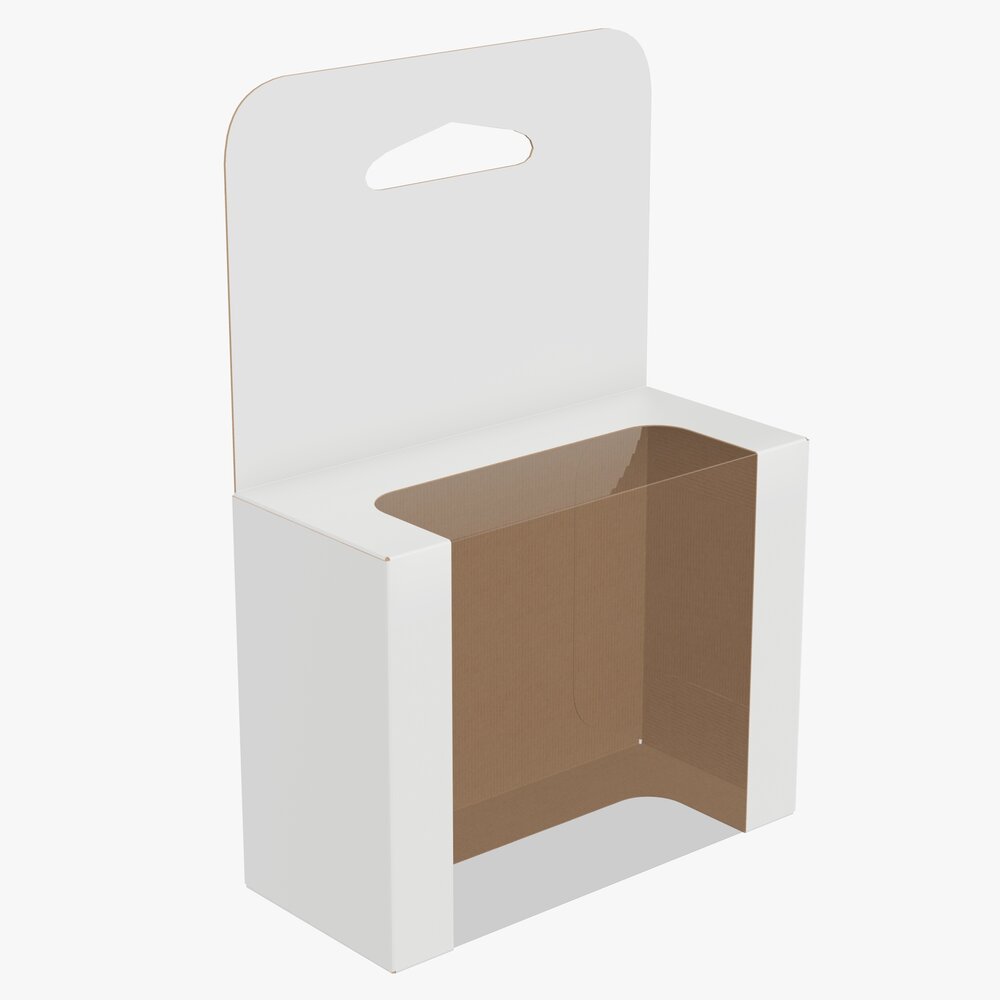 Retail Hanging Cardboard Display Box 02 Modèle 3D
