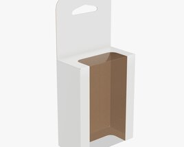 Retail Hanging Cardboard Display Box 03 3D 모델 