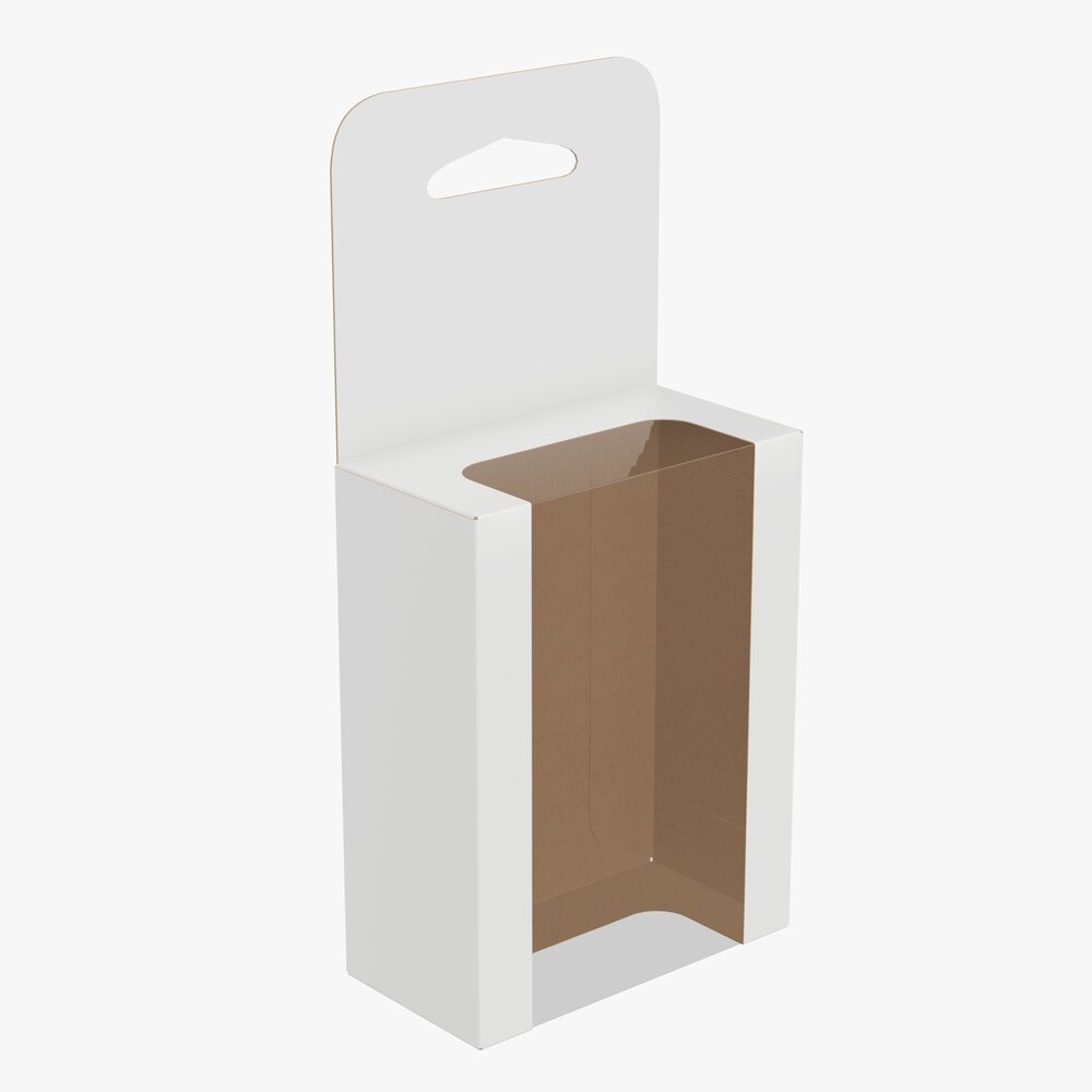 Retail Hanging Cardboard Display Box 03 3D model