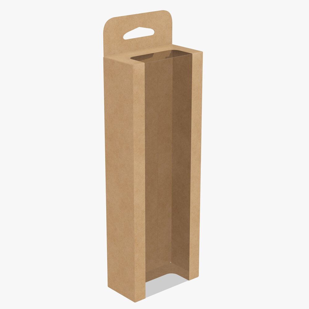 Retail Hanging Cardboard Display Box 08 Modelo 3D