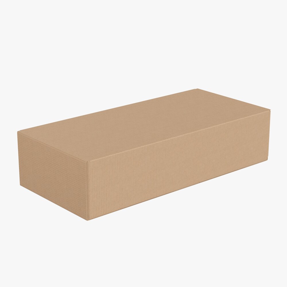 Shipping Bottle Box Closed 3D 모델 