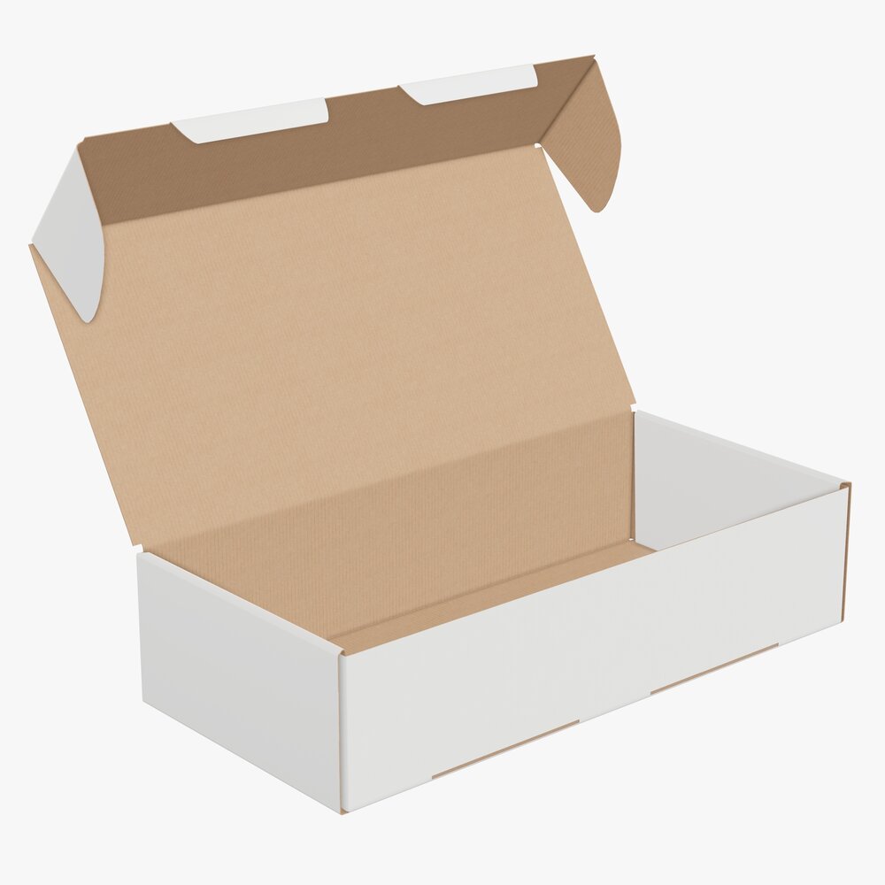 Shipping Bottle Box Opened Modello 3D