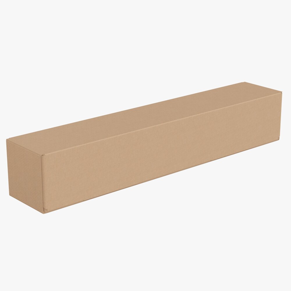 Shipping Bottle Box Tall Closed 3D-Modell