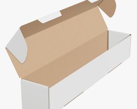 Shipping Bottle Box Tall Opened Modelo 3D