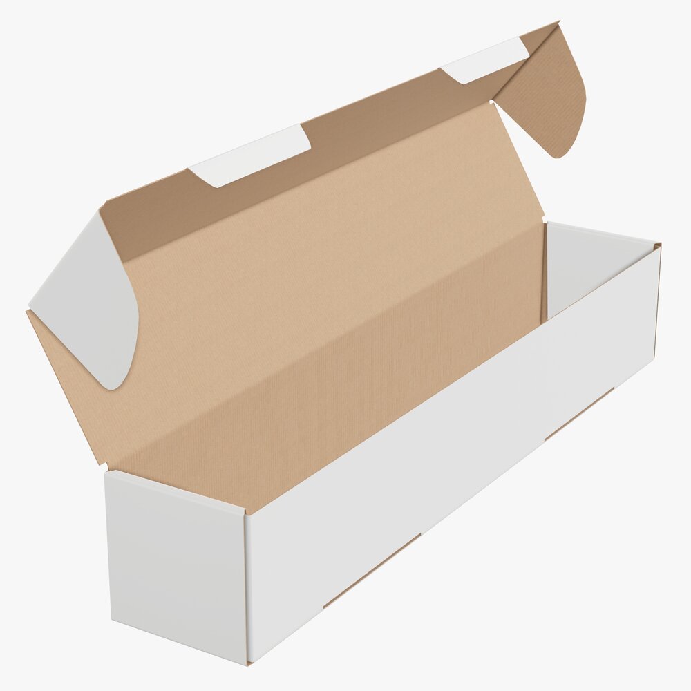 Shipping Bottle Box Tall Opened 3D-Modell