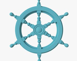 Ship Steering Wheel 3D model