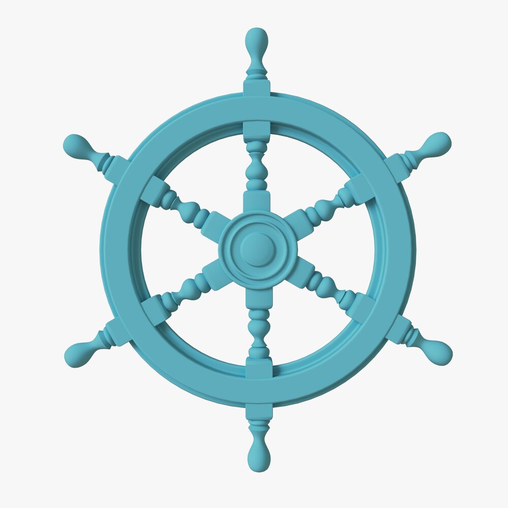 Ship Steering Wheel 3D 모델 
