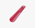 Shoehorn Plastic Small Type 3 Red 3D модель