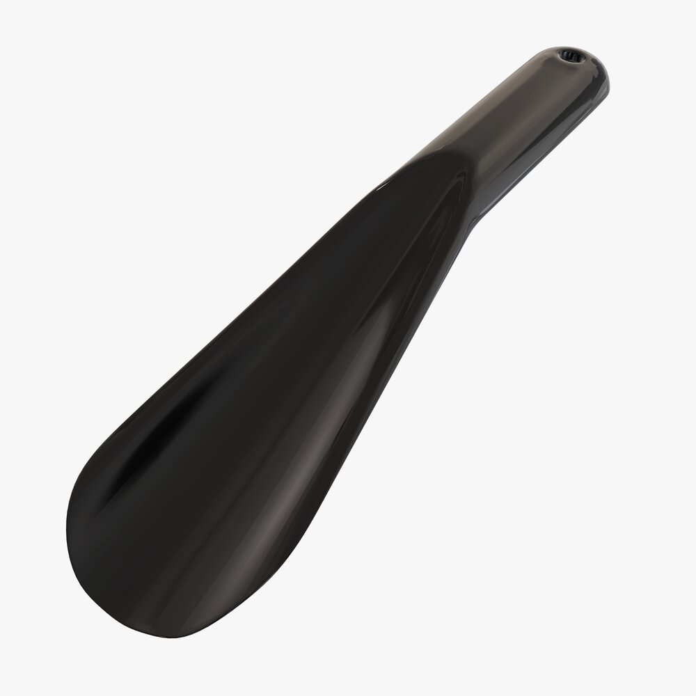 Shoehorn Plastic Small Type 4 Black 3D模型