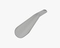 Shoehorn Plastic Small Type 4 Black 3D 모델 
