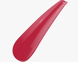 Shoehorn Plastic Small Type 5 Red 3D model