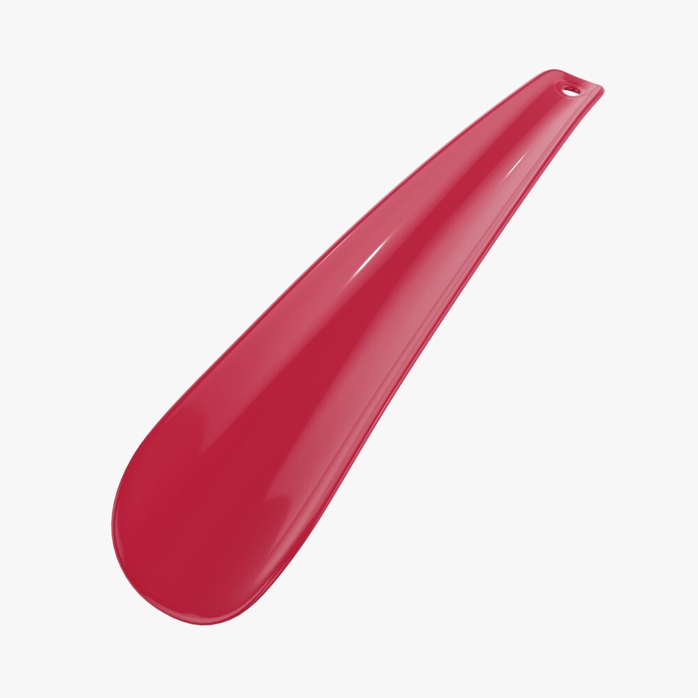 Shoehorn Plastic Small Type 5 Red 3Dモデル