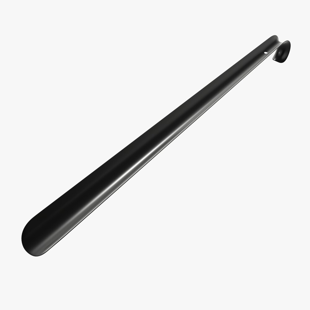 Shoehorn Plastic Tall With Hole 3d model