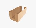 Short Shelf Tray Cardboard Box 3D модель