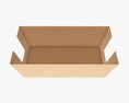 Short Shelf Tray Cardboard Box Modello 3D