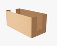 Short Shelf Tray Cardboard Box 3D модель
