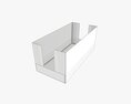 Short Shelf Tray Cardboard Box 3D 모델 