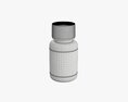Small Plastic Bottle With Cap 3d model