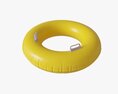 Swimming Ring Yellow With Handles 3D 모델 