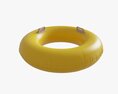 Swimming Ring Yellow With Handles 3D模型