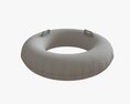 Swimming Ring Yellow With Handles 3d model