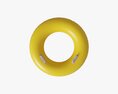 Swimming Ring Yellow With Handles 3D模型