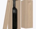 Wine Bottle With Wooden Box 3d model