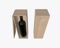 Wine Bottle With Wooden Box 3D 모델 