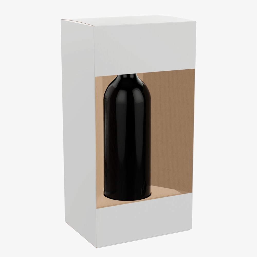 Wine Box With Window 3d model