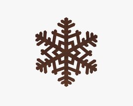 Wooden Snowflake Modelo 3d