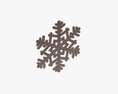 Wooden Snowflake 3D-Modell