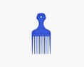 Afro Pick Hair Comb Hairdresser 3D 모델 