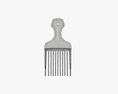 Afro Pick Hair Comb Hairdresser 3d model