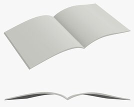 Brochure Guide Book 02 Open 3D модель