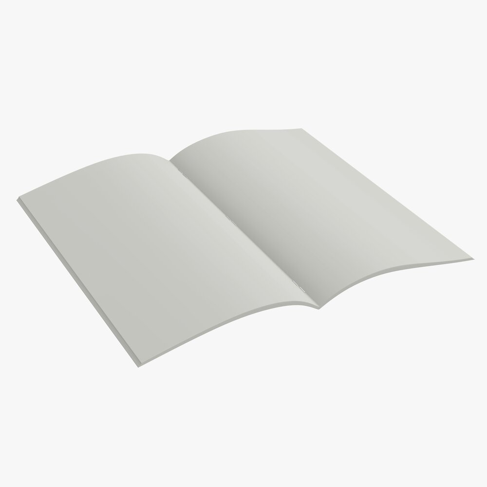 Brochure Guide Book 03 Open 3D 모델 