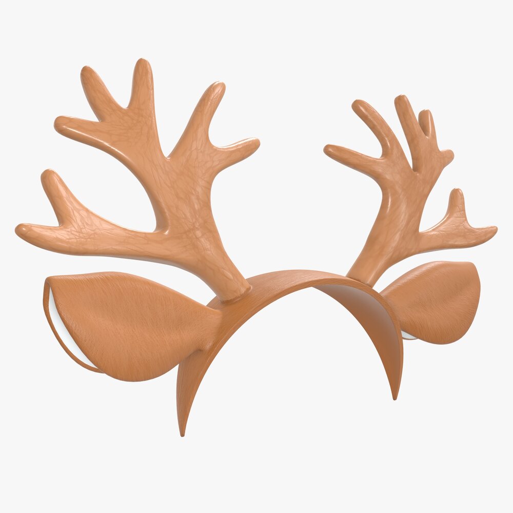 Headband Deer Ears Horns 3D model
