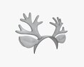 Headband Deer Ears Horns Modello 3D