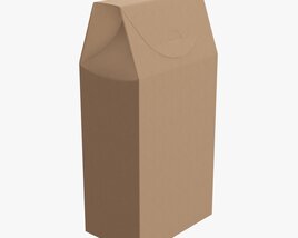 3D model of Cardboard Cookie Box Tall Cardboard