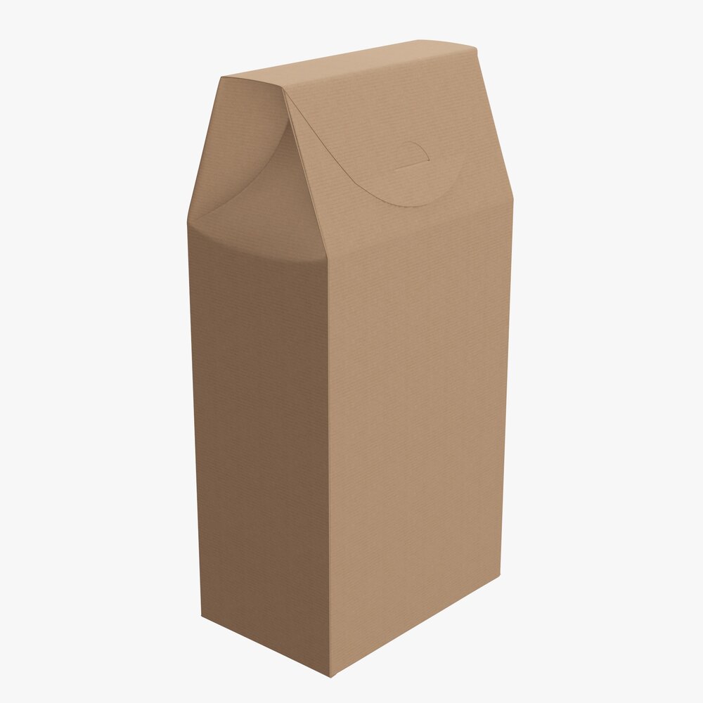 Cardboard Cookie Box Tall Cardboard 3D model