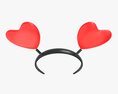 Headband With Hearts On Spring 3d model