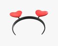 Headband With Hearts On Spring 3D-Modell