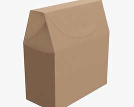 Cardboard Cookie Box Wide Cardboard 3D-Modell