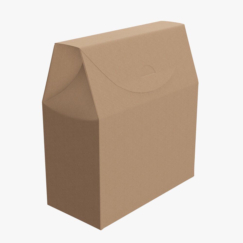 Cardboard Cookie Box Wide Cardboard 3D модель