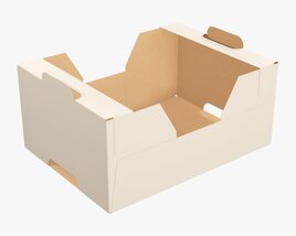 Cardboard Retail Tray Box 01 Modello 3D
